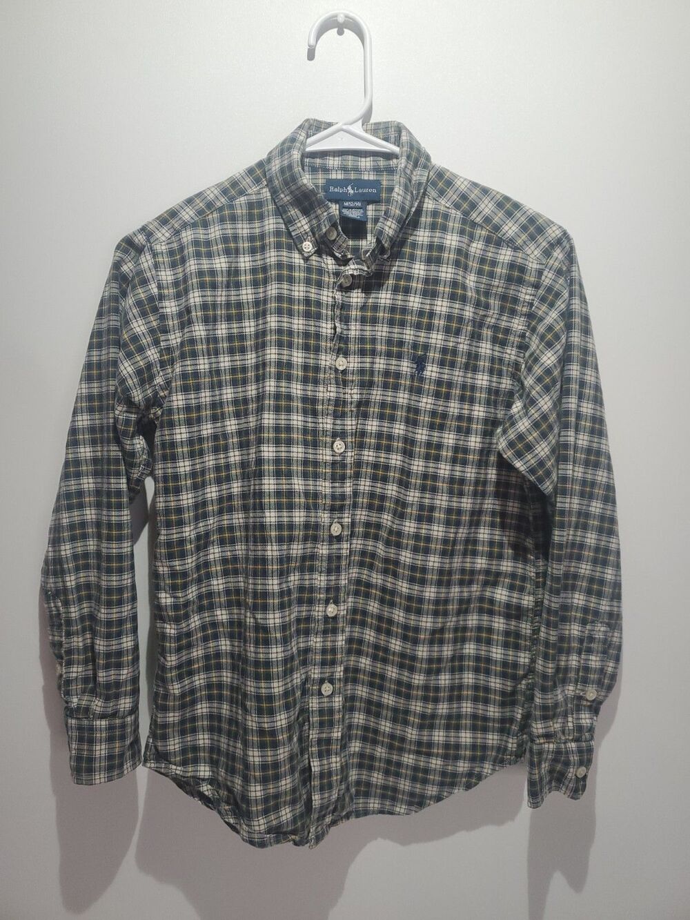 Ralph Lauren Youth Boy's Long Sleeve Button Up Dress Shirt, Medium 12/14 - Picture 10 of 11